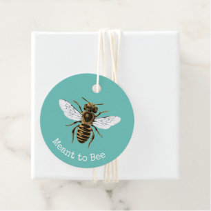 Honey Bee Meant to Bee Wedding Favour Tags