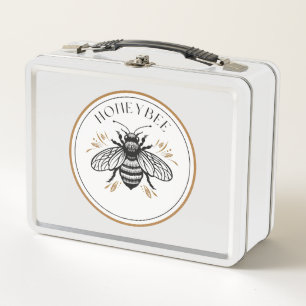 Honey Bee Metal Lunch Box