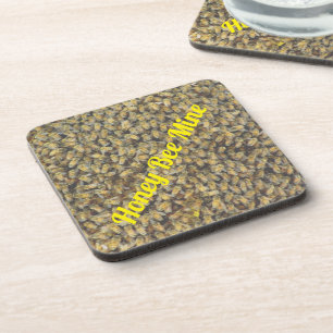 Honey Bee Mine Hard plastic coaster set