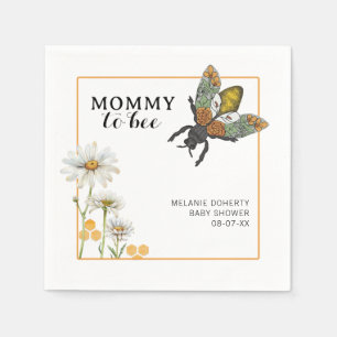 Honey Bee Mummy to Bee Baby Shower Napkins   Bumbl
