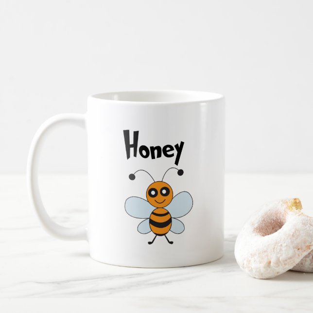 Honey Bee Nature Insect Wildlife Animal Coffee Mug (With Donut)