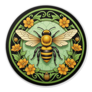 Honey Bee Nouveau Ceramic Knob