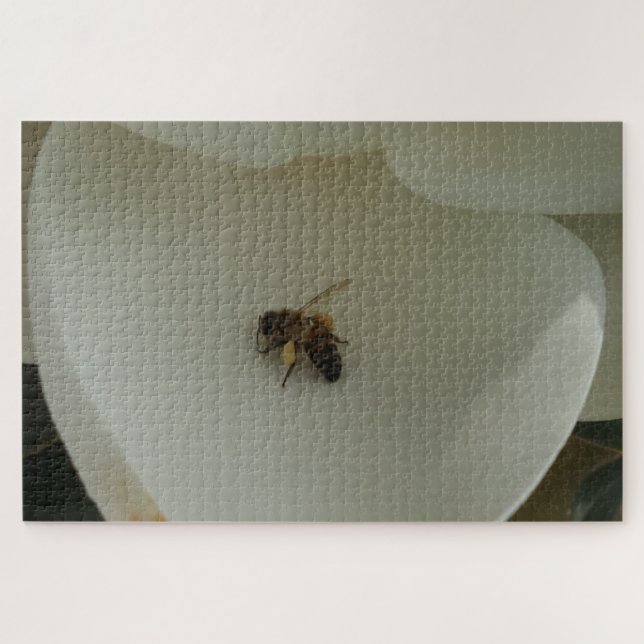 Honey Bee on Flower Jigsaw Puzzle (Horizontal)