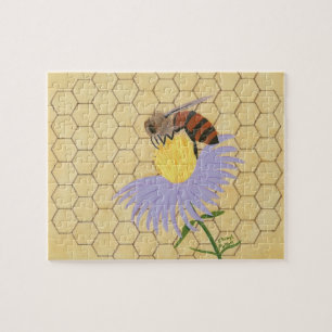 Honey Bee on Flower Painting Puzzle