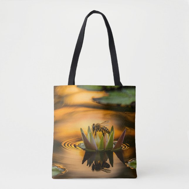 Honey Bee on Flower Tote Bag (Front)