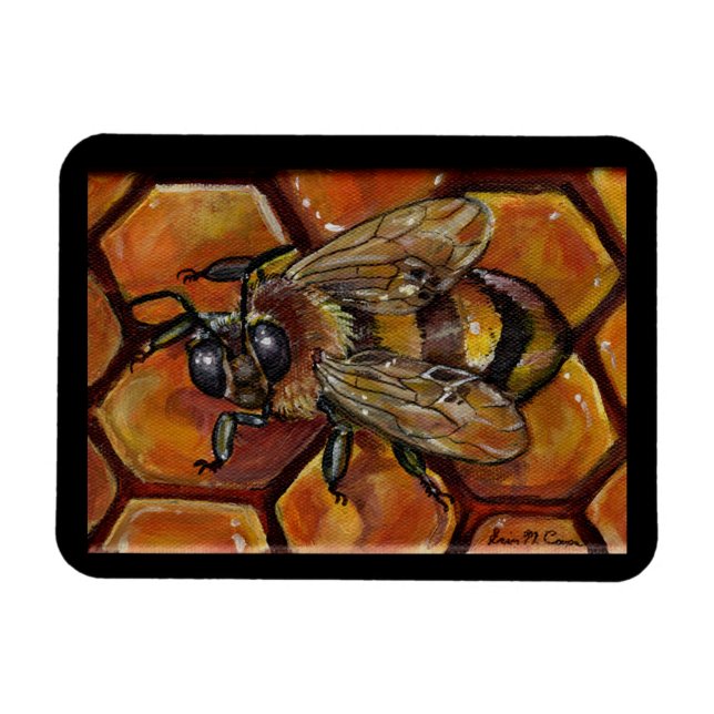 Honey Bee Painting  Magnet (Horizontal)