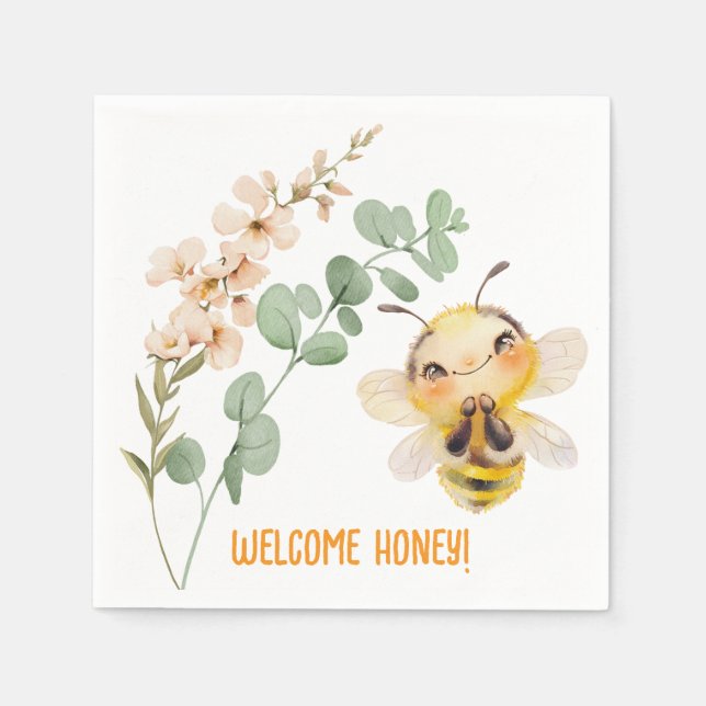 Honey Bee Paper Napkin (Front)