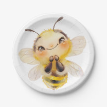 Honey Bee Paper Plates