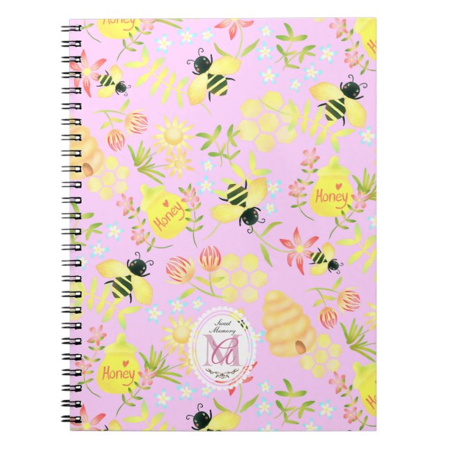 Honey Bee Pink Notebook (Front)