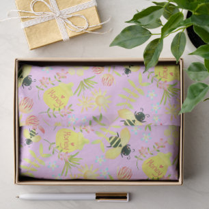 Honey Bee Pink Tissue Paper