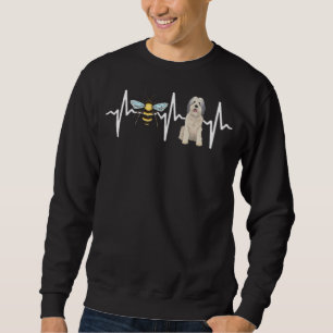 Honey Bee Polish Lowland Sheepdog Heartbeat Dog Sweatshirt