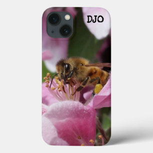 Honey Bee Pollinating Pink Crabapple Tree Blossom iPhone 13 Case