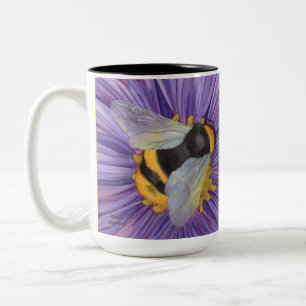 Honey Bee Pretty Coffee Mug Tea Cup Yellow Inside