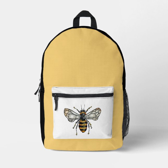 Honey Bee Printed Backpack (Front)