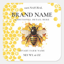 Honey Bee Product Label