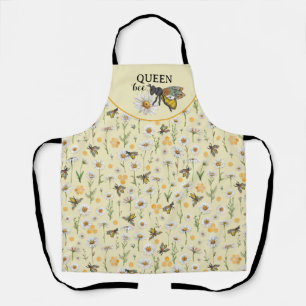 Honey Bee Queen Bee Floral Apron   Honeycomb Baby 