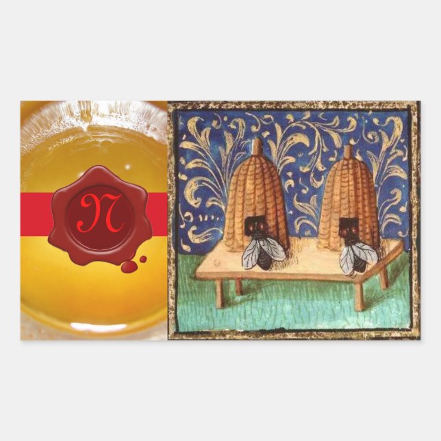 HONEY BEE, RED WAX SEAL MONOGRAM (Front)