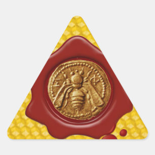 HONEY BEE, RED WAX SEAL TRIANGLE