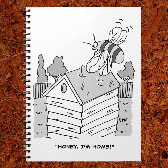 Honey Bee Returns to its Beehive. Funny Notebook (Creator Uploaded)