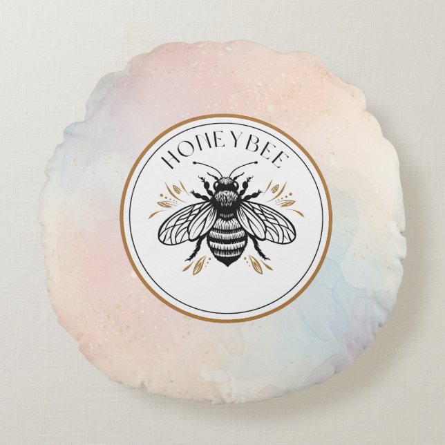 Honey Bee Round Cushion (Front)