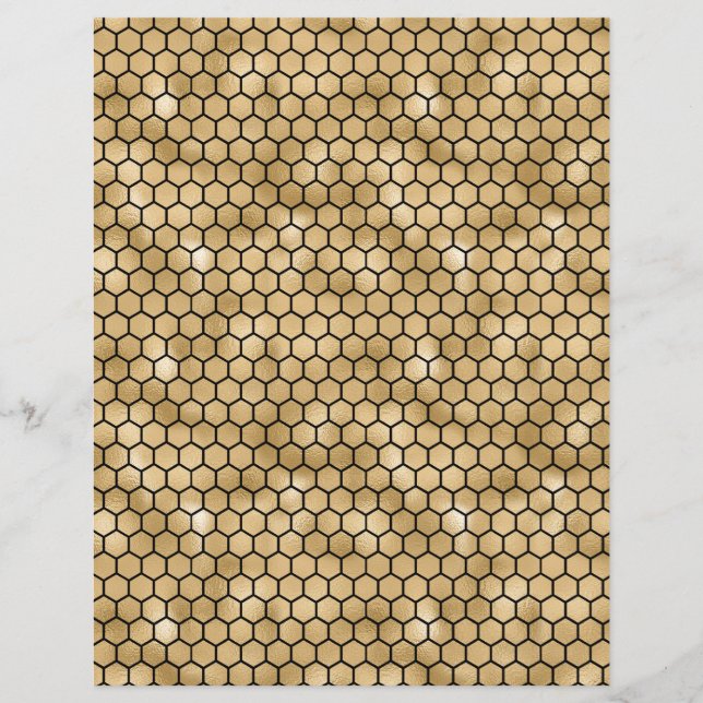 Honey Bee Scrapbook Paper Sheet (Front)