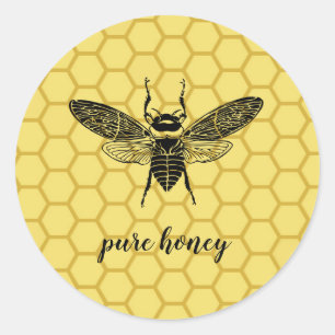 Honey Bee Seller Apiarist Classic Vintage Round Sticker