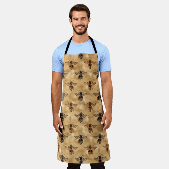 Honey Bee Series Design 2  Apron (Worn)
