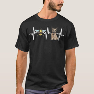 Honey Bee Skye Terrier Heartbeat Dog Lover T-Shirt