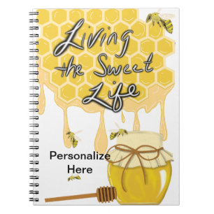 Honey Bee Spiral Photo Notebook
