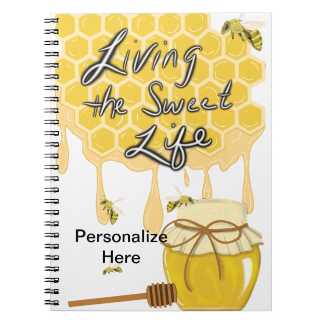 Honey Bee Spiral Photo Notebook (Front)