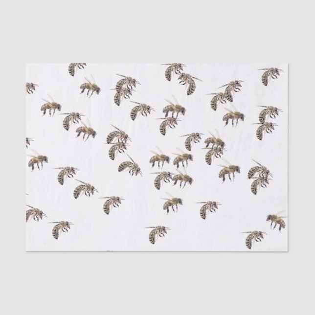 Honey bee swarm tissue paper (Front)