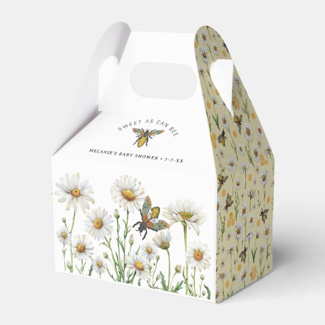 Honey Bee Sweet As Can Bee Baby Shower Favour Boxe Favour Box (Front Side)