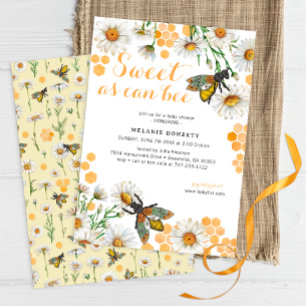 Honey Bee Sweet As Can Bee Baby Shower Invitation 