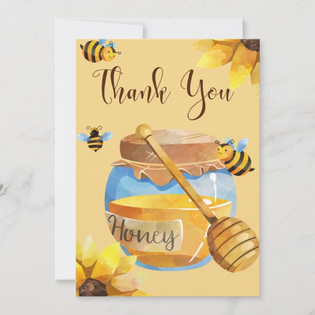 Honey Bee Thank You Card (Front)