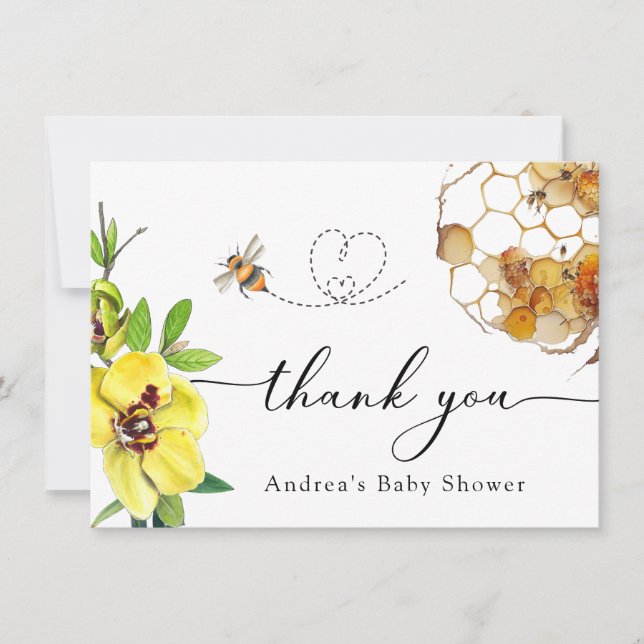 Honey Bee | Thank You  Card (Front)