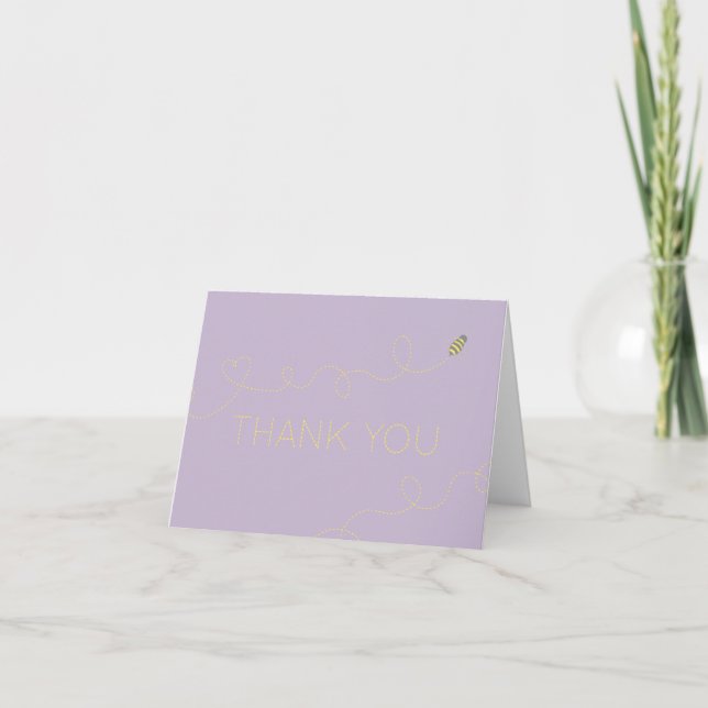 Honey Bee Thank You note Card (Front)