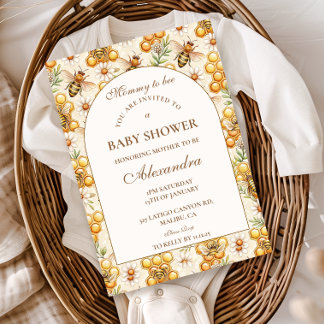 Honey Bee Theme Baby Shower Invitation