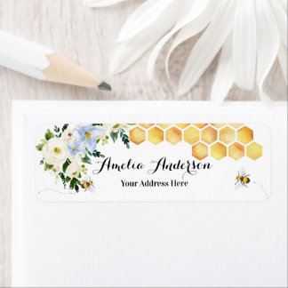 Honey Bee Theme Return Address Labels