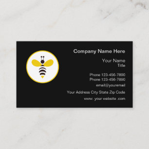 Honey Bee Theme Simple Business Card