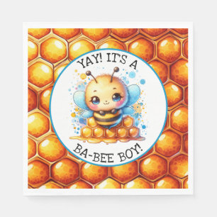Honey bee themed Boy's Baby Shower  Napkin