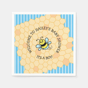 Honey Bee Themed Boy's Baby Shower  Napkin