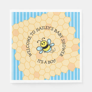 Honey Bee Themed Boy's Baby Shower  Napkins