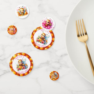 Honey bee themed Girls Baby Shower Personalised Confetti