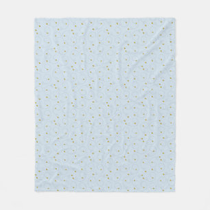Honey Bee Waggle Dance Blue Fleece Blanket