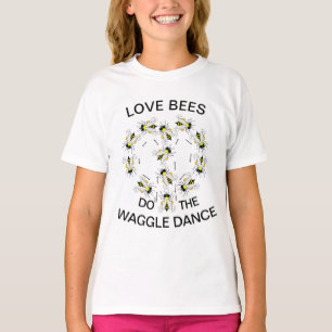 HONEY BEE WAGGLE DANCE DESIGN FUN KIDS T-Shirt