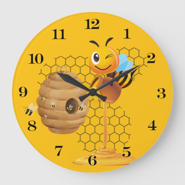 Honey Bee Wall Clock (Front)