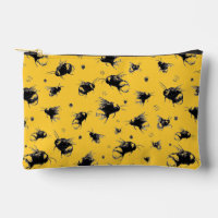 Honey Bee Watercolor Accessory Pouch Gift for Mom