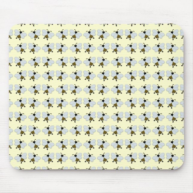 Honey Bee Watercolor Mouse Mat (Front)
