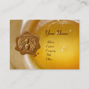 HONEY BEE WAX SEAL ,BEEKEEPER APIARIST BUSINESS CARD
