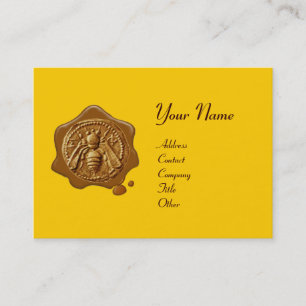 HONEY BEE WAX SEAL ,BEEKEEPER APIARIST BUSINESS CARD